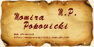 Momira Popovicki vizit kartica